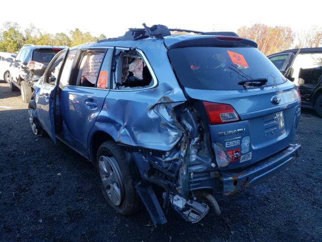 4S4BRBGC4A3354349 - 2010 SUBARU OUTBACK 2.5I PREMIUM BLUE photo 2