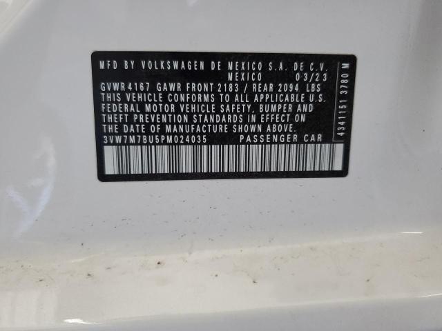 3VW7M7BU5PM024035 - 2023 VOLKSWAGEN JETTA SE WHITE photo 12