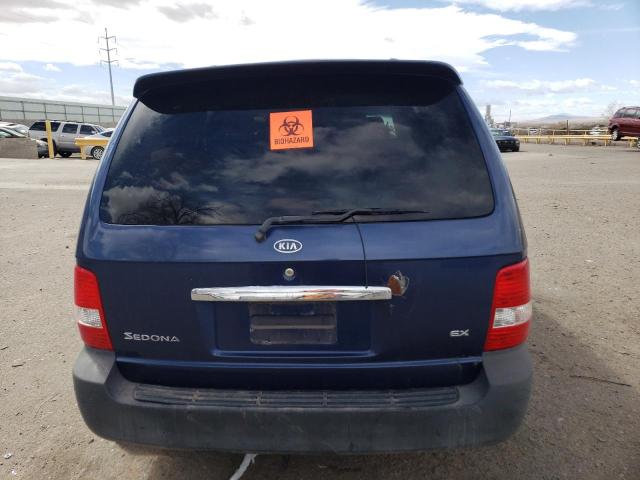 KNDUP131236424241 - 2003 KIA SEDONA EX BLUE photo 6