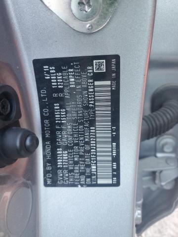 JHMFC1F39JX027780 - 2018 HONDA CIVIC EX SILVER photo 13