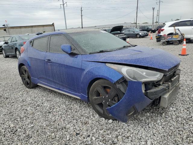 KMHTC6AE7EU202380 - 2014 HYUNDAI VELOSTER TURBO 蓝色 照片 4