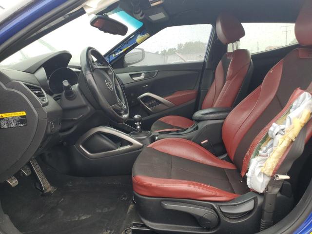 KMHTC6AE7EU202380 - 2014 HYUNDAI VELOSTER TURBO 蓝色 照片 7