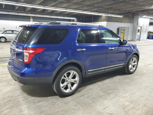1FM5K7F94FGC33633 - 2015 FORD EXPLORER LIMITED BLUE photo 3