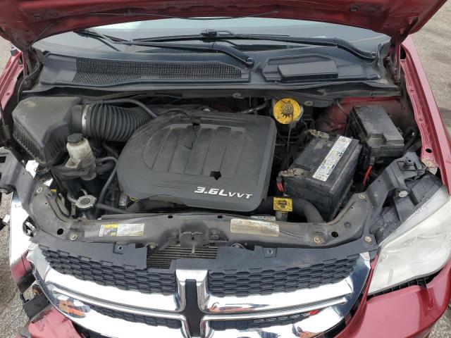 2C4RDGBG3FR502420 - 2015 DODGE GRAND CARA SE MAROON photo 12