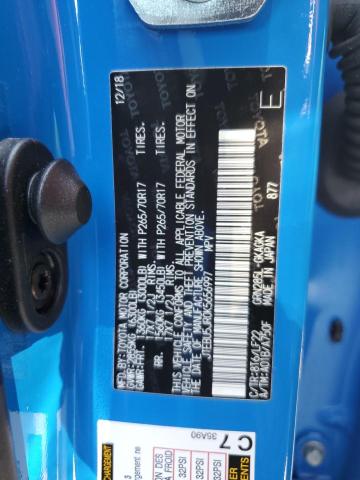 JTEBU5JR0K5656997 - 2019 TOYOTA 4RUNNER SR5/SR5 PREMIUM BLUE photo 13