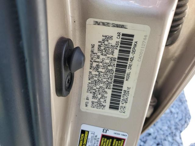 5YFBU4EE4DP134109 - 2013 TOYOTA COROLLA BASE أسمر صورة 12