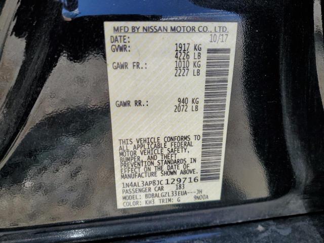 1N4AL3AP8JC129716 - 2018 NISSAN ALTIMA 2.5 BLACK photo 12