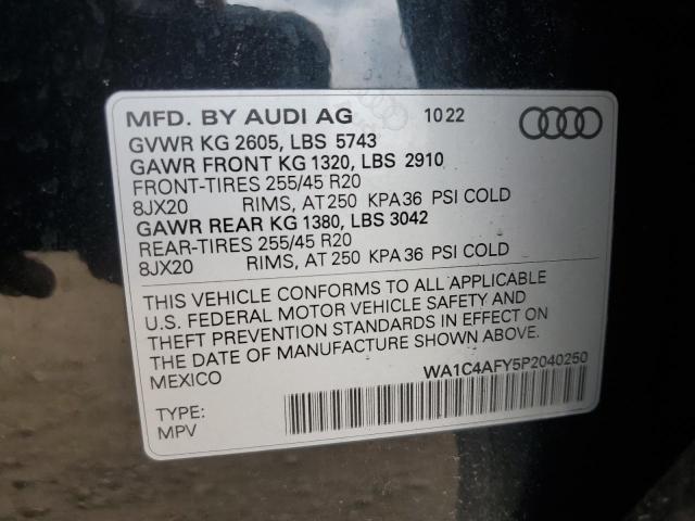 WA1C4AFY5P2040250 - 2023 AUDI SQ5 PRESTIGE BLACK photo 13