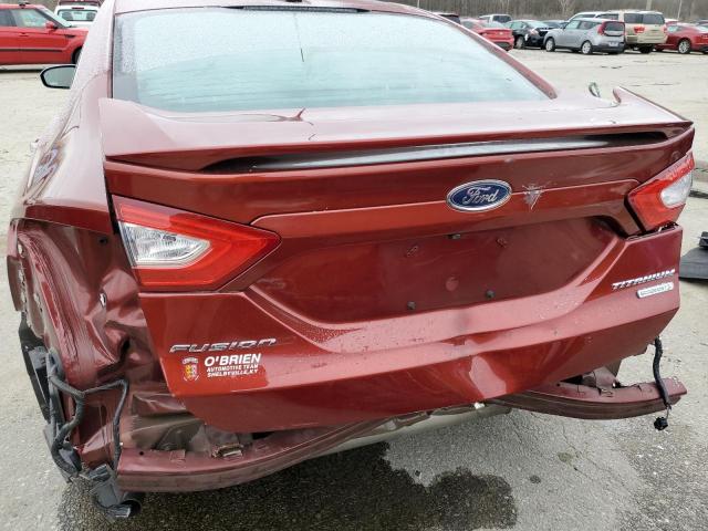 3FA6P0K97ER127665 - 2014 FORD FUSION TITANIUM ORANGE photo 6