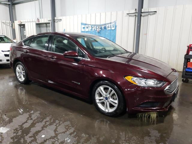 3FA6P0LU7JR154359 - 2018 FORD FUSION SE HYBRID BURGUNDY photo 4