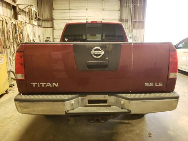 1N6AA06B34N515882 - 2004 NISSAN TITAN XE RED photo 6