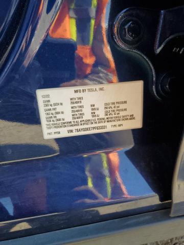 7SAYGDEE7PF633331 - 2023 TESLA MODEL Y 蓝色 照片 14