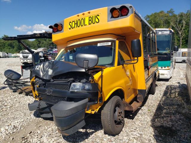 1GB3GRBG2K1299113 - 2019 CHEVROLET EXPRESS G3 YELLOW photo 2