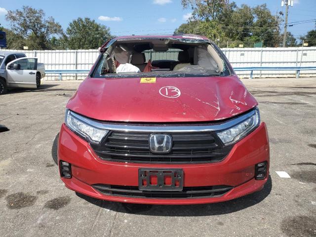 5FNRL6H93NB058651 - 2022 HONDA ODYSSEY ELITE RED photo 5