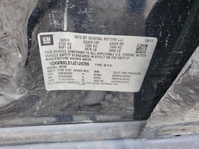 1GKKNXLS1JZ129785 - 2018 GMC ACADIA DENALI Սև լուսանկար 14