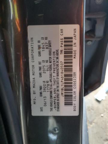 JM1BL1LP4D1840507 - 2013 MAZDA 3 I BLACK photo 12