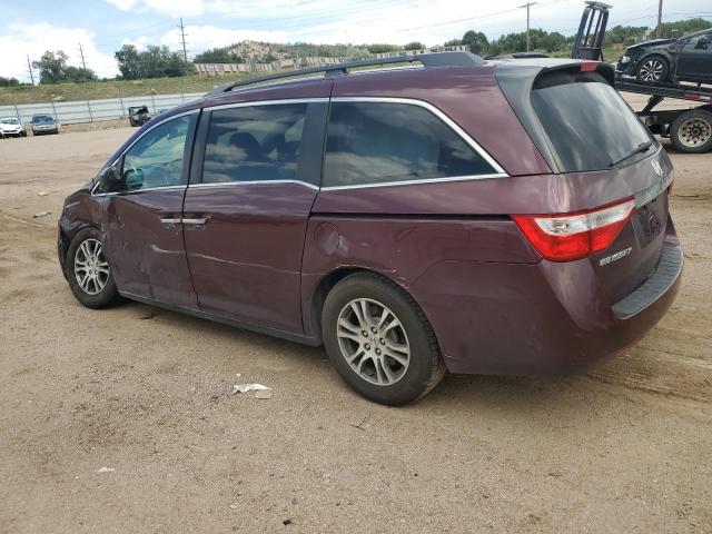 5FNRL5H65DB053210 - 2013 HONDA ODYSSEY EXL მუქწითელი ფოტო 2