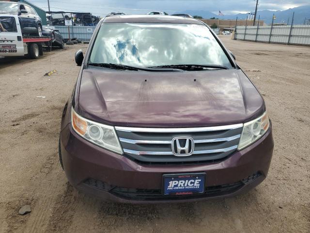 5FNRL5H65DB053210 - 2013 HONDA ODYSSEY EXL მუქწითელი ფოტო 5