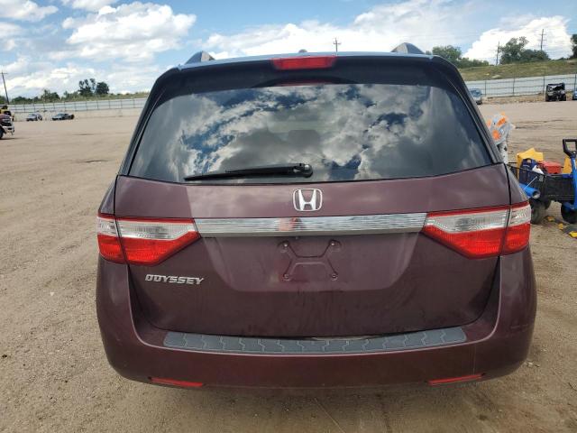 5FNRL5H65DB053210 - 2013 HONDA ODYSSEY EXL მუქწითელი ფოტო 6
