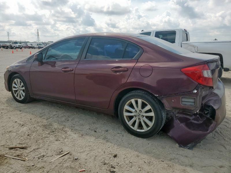 19XFB2F94CE053625 - 2012 HONDA CIVIC EXL 勃艮第红 照片 2