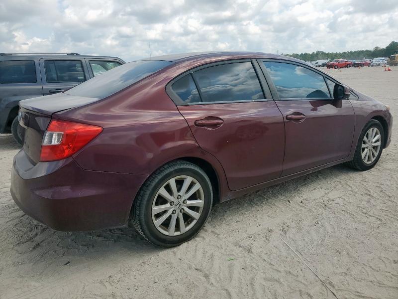 19XFB2F94CE053625 - 2012 HONDA CIVIC EXL 勃艮第红 照片 3