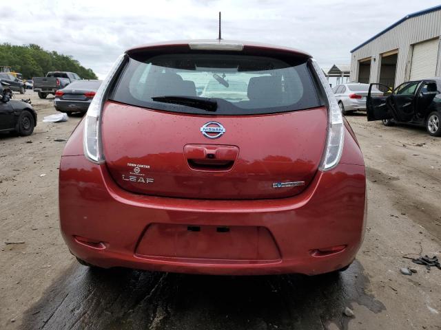 1N4AZ0CP7FC313238 - 2015 NISSAN LEAF S MAROON photo 6