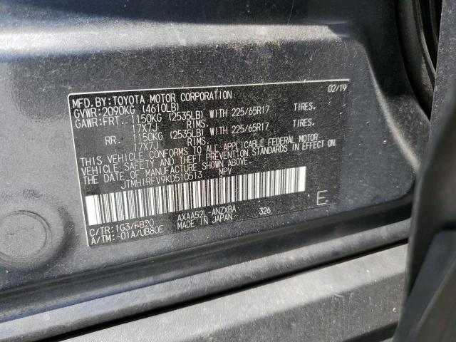 JTMH1RFV9KD510513 - 2019 TOYOTA RAV4 LE Gris foto 13