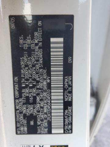 JTLKT324564045510 - 2006 TOYOTA SCION XB 白色 照片 12