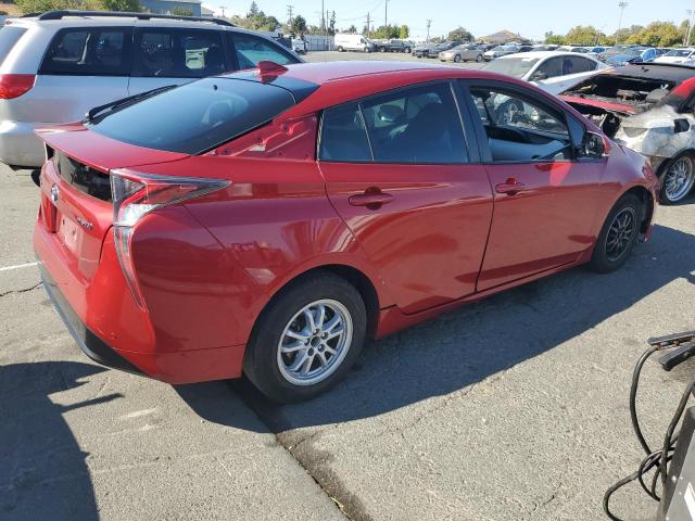 JTDKARFU2H3542330 - 2017 TOYOTA PRIUS RED photo 3