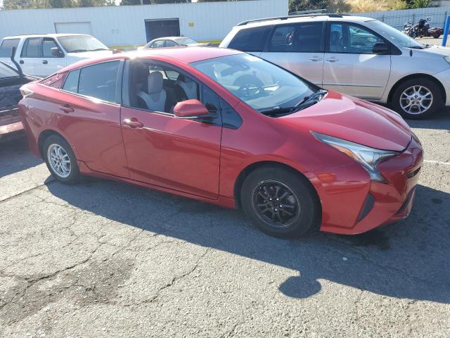 JTDKARFU2H3542330 - 2017 TOYOTA PRIUS RED photo 4
