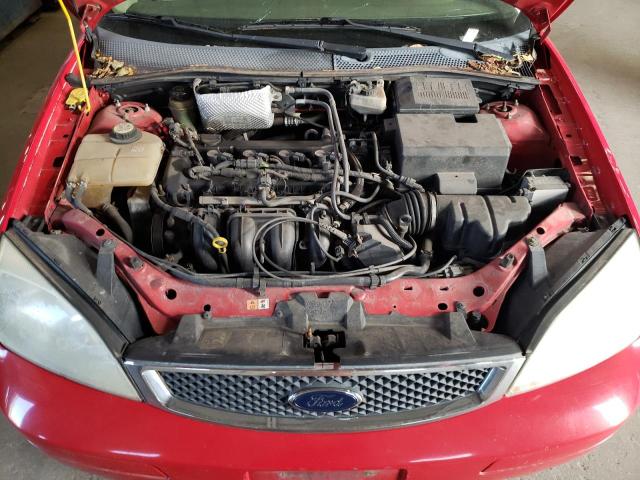 1FAFP34N85W224608 - 2005 FORD FOCUS ZX4 RED photo 11