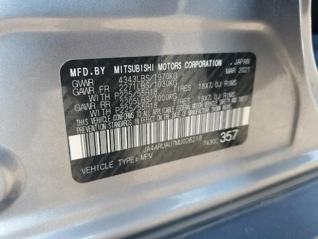 JA4ARUAU7MU026218 - 2021 MITSUBISHI OUTLANDER ES SILVER photo 14