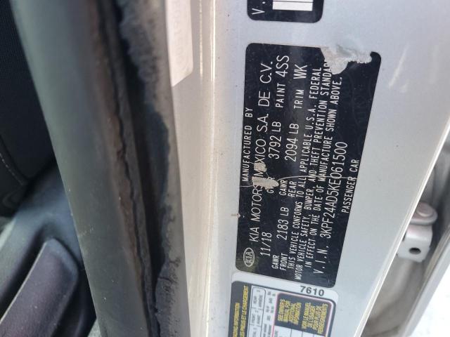 3KPF24AD5KE061500 - 2019 KIA FORTE FE ვერცხლისფერი ფოტო 12