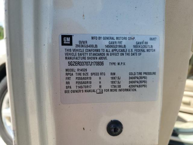 5GZER33707J170836 - 2007 SATURN OUTLOOK SPECIAL თაფლისფერი ფოტო 13