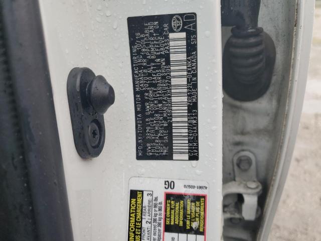 2T1BURHEXHC770306 - 2017 TOYOTA COROLLA L Blanco foto 12