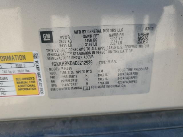 1GKKRRKD4DJ212939 - 2013 GMC ACADIA SLT-1 TAN photo 13