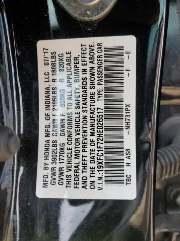 19XFC1F72HE026517 - 2017 HONDA CIVIC EXL 黑色 照片 13