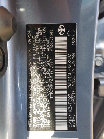 JTDBCMFE4SJ037513 - 2025 TOYOTA COROLLA LE BLUE photo 12