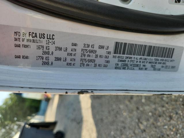 1C6RR6LT4FS559819 - 2015 RAM 1500 SLT WHITE photo 12