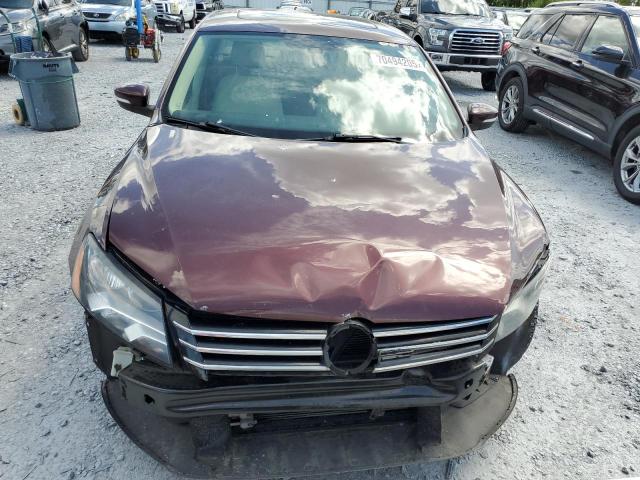 1VWBP7A31DC130084 - 2013 VOLKSWAGEN PASSAT SE BURGUNDY photo 5