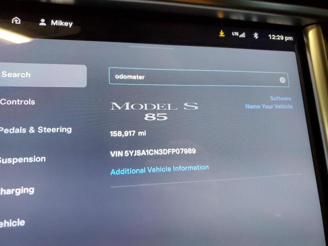 5YJSA1CN3DFP07989 - 2013 TESLA MODEL S Սև լուսանկար 9