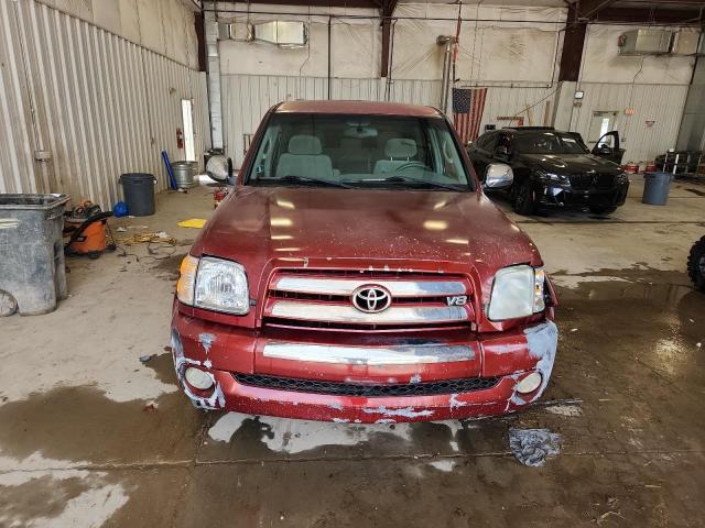 5TBDT44134S464947 - 2004 TOYOTA TUNDRA DOUBLE CAB SR5 BURGUNDY photo 5