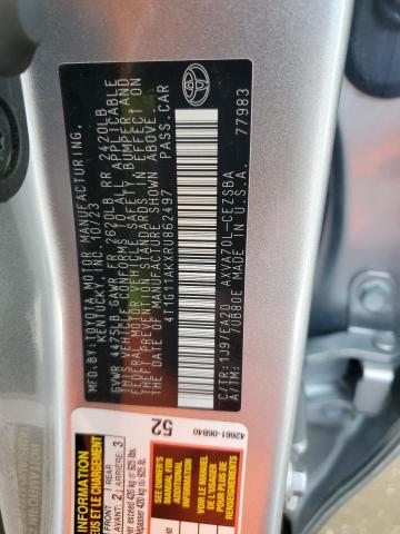 4T1G11AKXRU862497 - 2024 TOYOTA CAMRY SE NIGHT SHADE SILVER photo 13