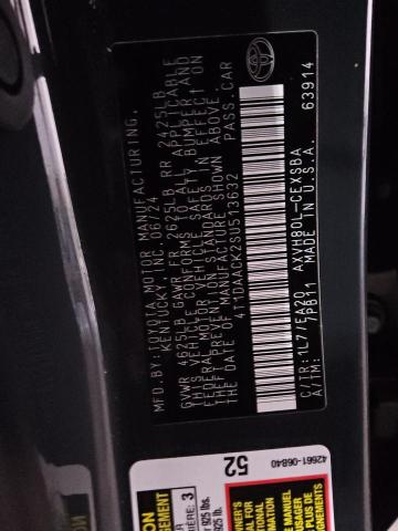 4T1DAACK2SU513632 - 2025 TOYOTA CAMRY XSE CHARCOAL photo 12