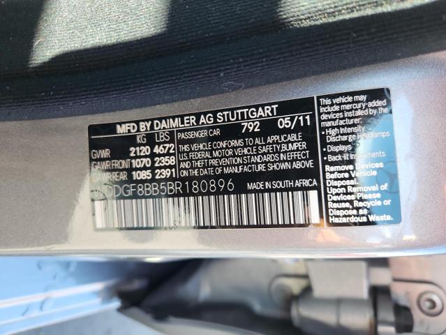 WDDGF8BB5BR180896 - 2011 MERCEDES-BENZ C 300 4MATIC GRAY photo 12