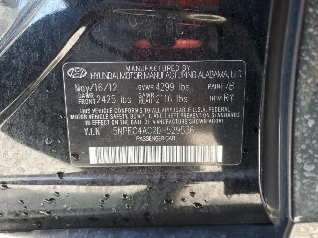 5NPEC4AC2DH529536 - 2013 HYUNDAI SONATA SE 黑色 照片 12