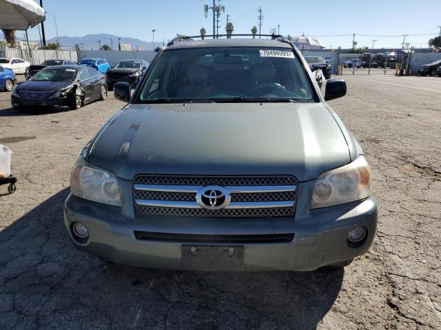 JTEHW21A270036492 - 2007 TOYOTA HIGHLANDER HYBRID GREEN photo 5