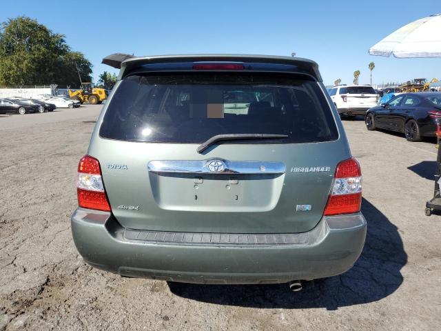 JTEHW21A270036492 - 2007 TOYOTA HIGHLANDER HYBRID GREEN photo 6