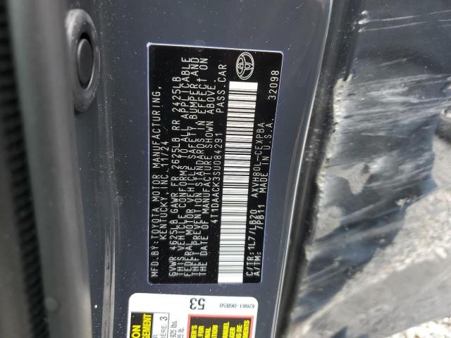 4T1DAACK3SU084291 - 2025 TOYOTA CAMRY XSE BLUE photo 12