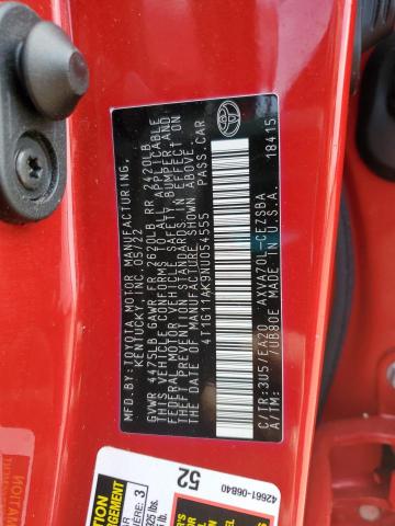 4T1G11AK9NU054555 - 2022 TOYOTA CAMRY SE Qırmızı foto 12